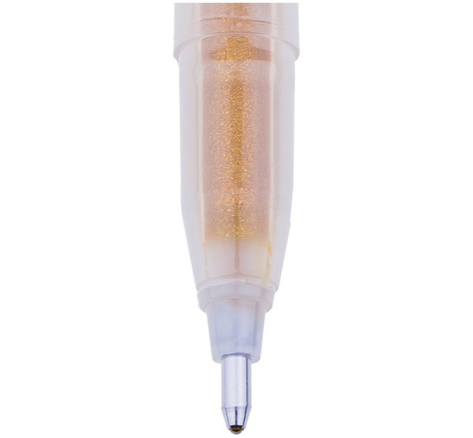 Ручка гелевая, золото с блестками, 1.0 мм MTJ-500GLS(D)