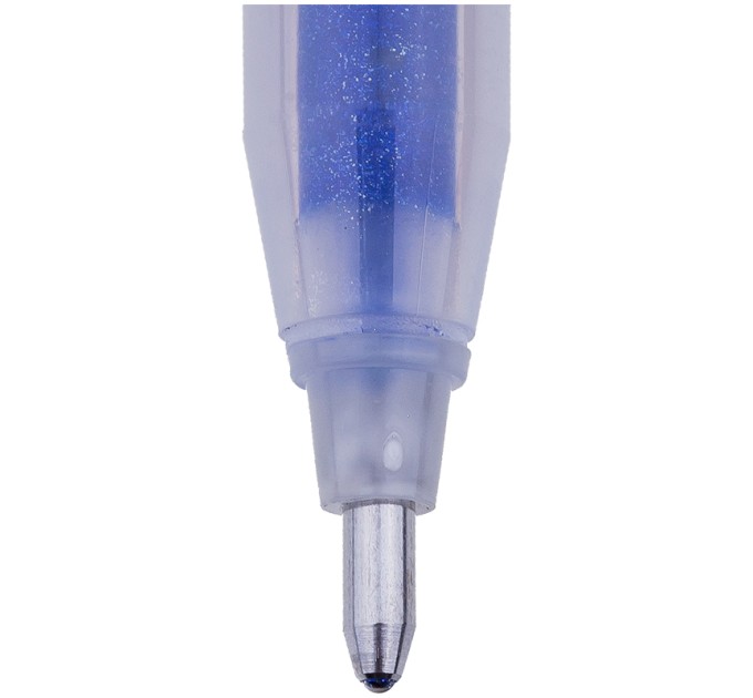 Ручка гелевая, синий стержень с блестками, 1.0 мм MTJ-500GLS(D)B