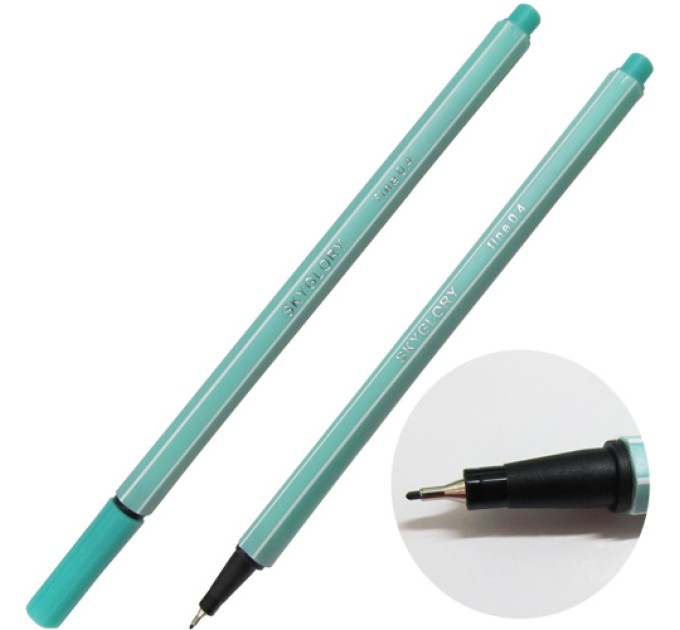 Ручка капиллярная (линер), 0.4 мм, морская волна, SkyGlory SG854