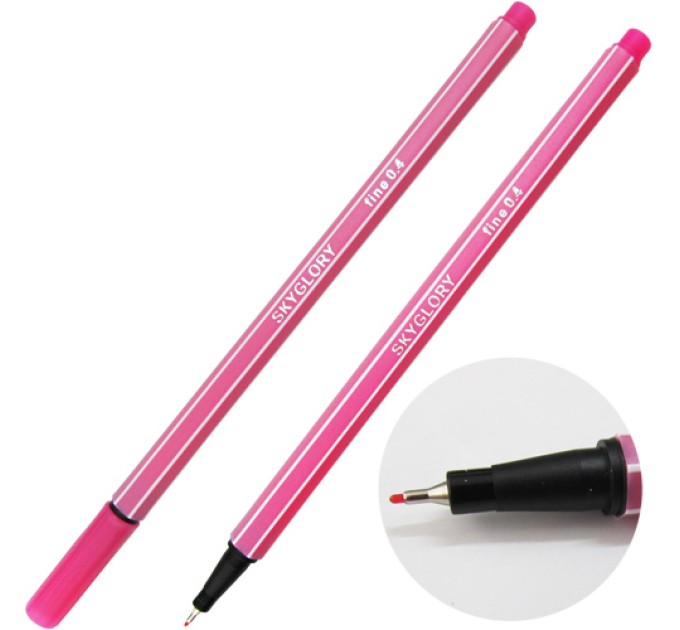 Ручка капиллярная (линер), 0.4 мм, роза, SkyGlory SG854