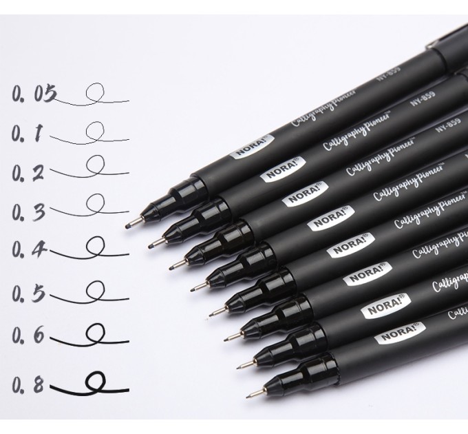 Ручка капиллярная 0.3 мм, NORA! NY-859-0.3