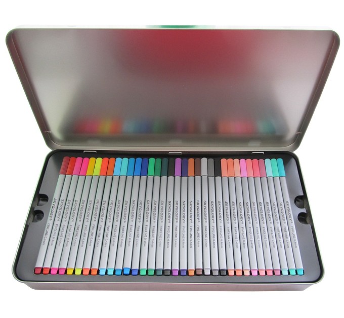 Набор ручек линеров 102 цвета в металлическом пенале SG-860-102СВ
