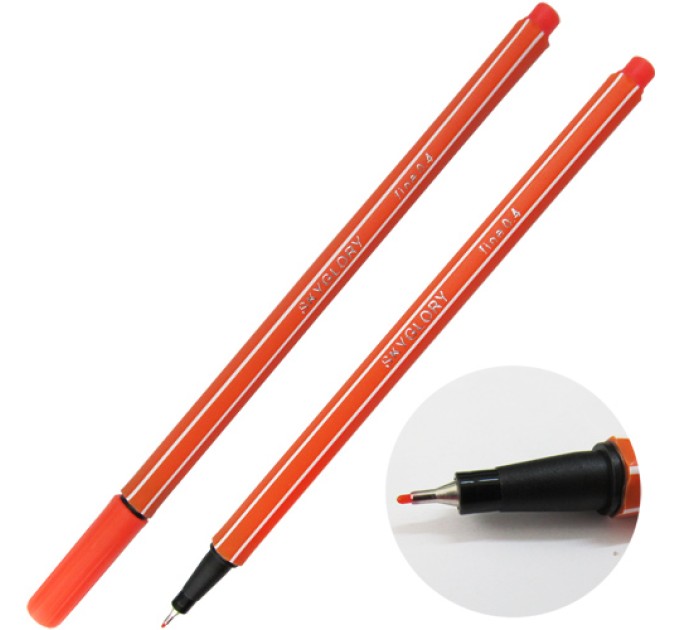 Ручка капиллярная (линер), 0.4 мм, коралловая, SkyGlory SG854