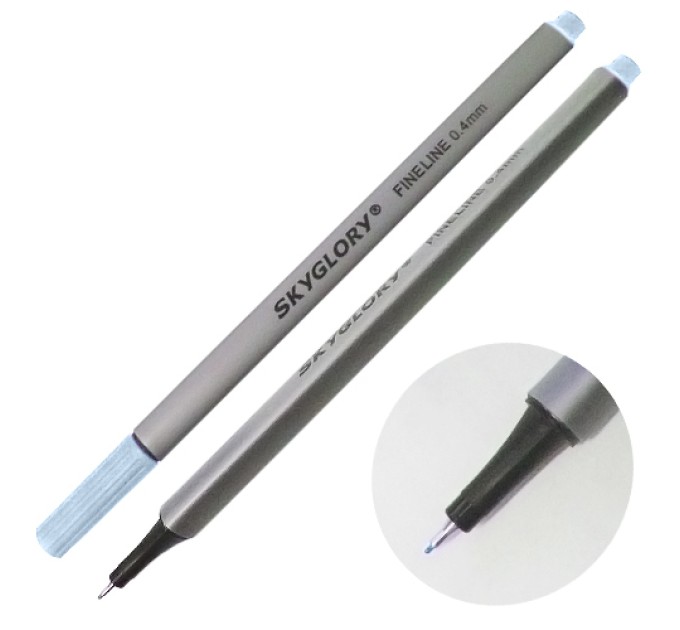 Ручка капиллярная (линер), 0.4 мм, небесная, SkyGlory SG860