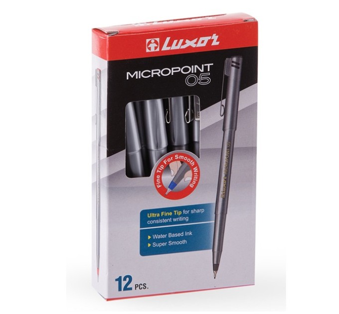 Ручка капиллярная 0.5 мм, черная Luxor «Micropoint», одноразовая 7161