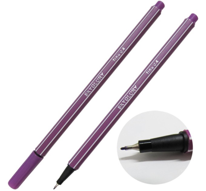 Ручка капиллярная (линер), 0.4 мм, фиолетовая, SkyGlory SG854