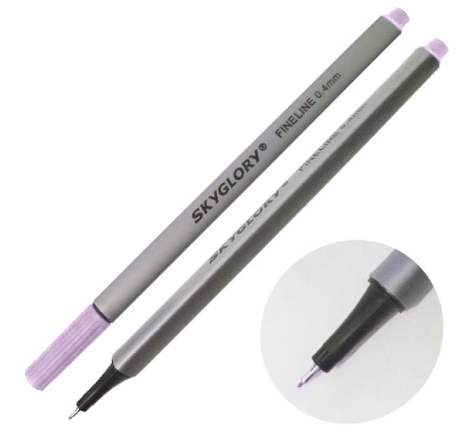 Ручка капиллярная (линер), 0.4 мм, глициния, SkyGlory SG860