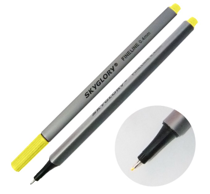 Ручка капиллярная (линер), 0.4 мм, желто-коричневая, SkyGlory SG860