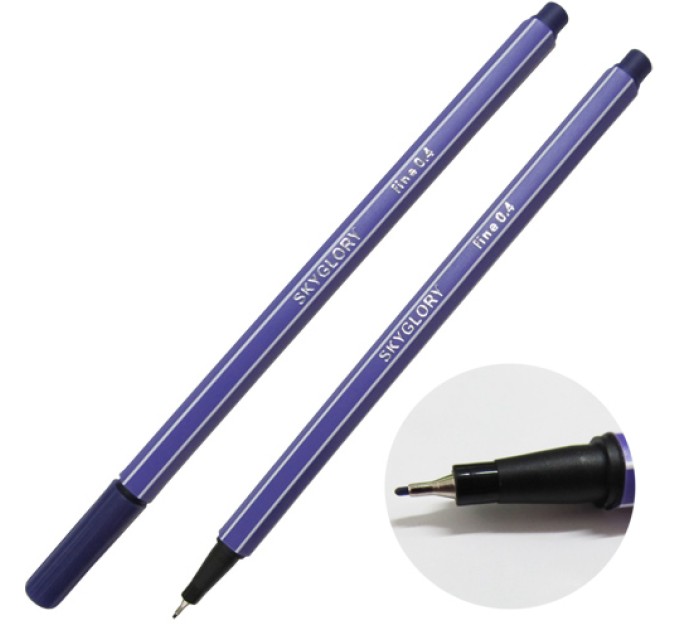 Ручка капиллярная (линер), 0.4 мм, темно-фиолетовая, SkyGlory SG854