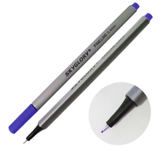 Ручка капиллярная (линер), 0.4 мм, сине-фиолетовая, SkyGlory SG860