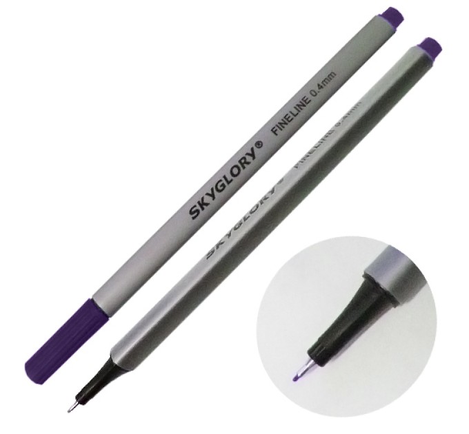 Ручка капиллярная (линер), 0.4 мм, темно-фиолетовая, SkyGlory SG860