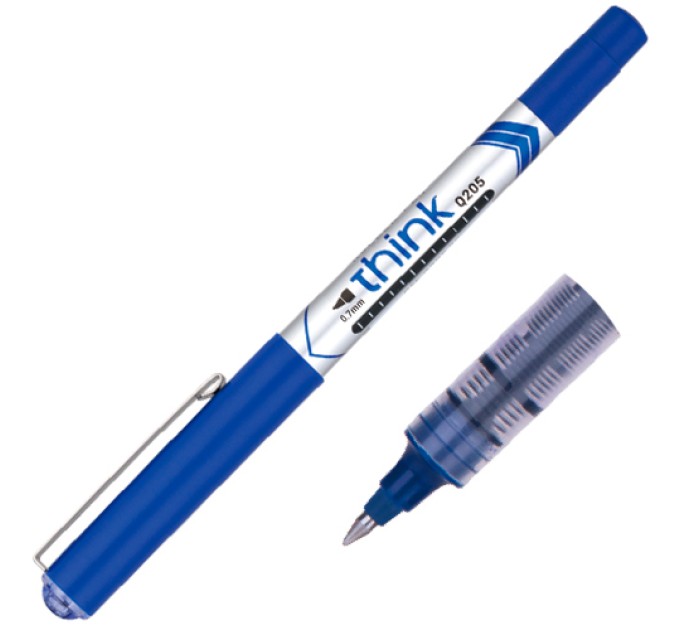 Ручка роллер, синяя, 0.7 мм, Think Q20530