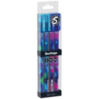 Набор ручек шариковых, 4 шт, «Retro Future», синяя, 0.7 мм, грип, рисунок на корпусе, PET-бокс с ЕП CBp_70S08_4