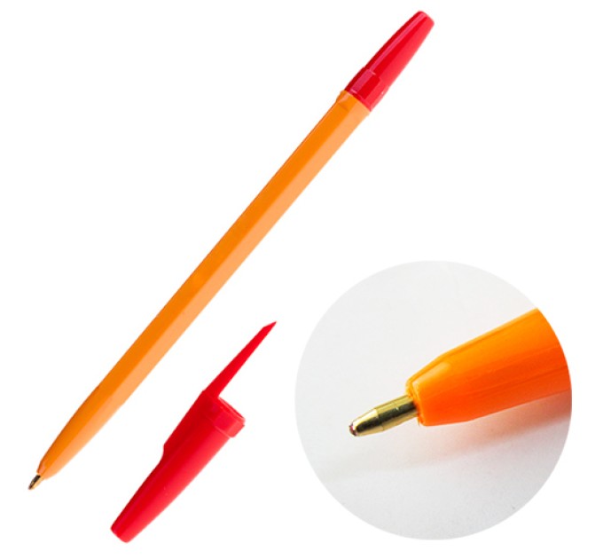Ручка шариковая, красный стержень HR51-R