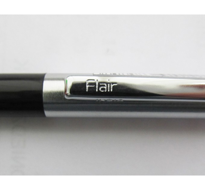 Ручка шариковая автоматическая, синий стержень, HALF METAL черная 544черн/хром