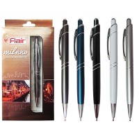 Ручка шариковая автоматическая, синий стержень, MILANO 1219