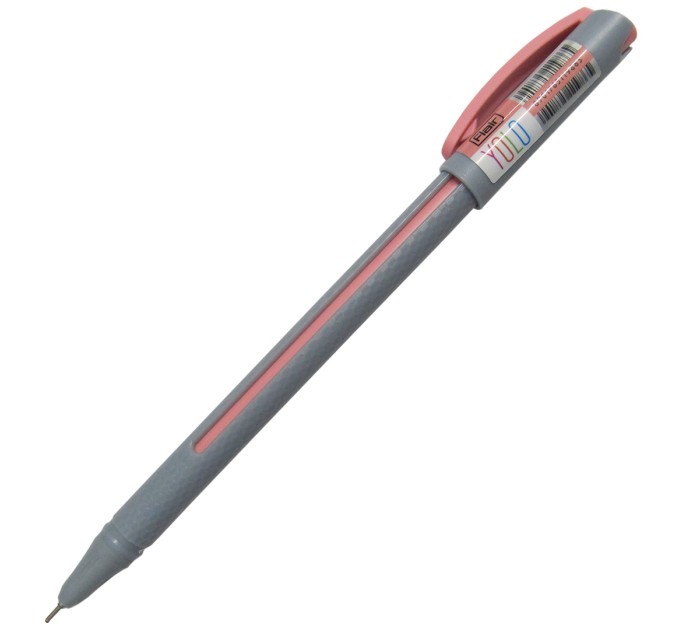 Ручка шариковая, красный стержень, YOLO 1389