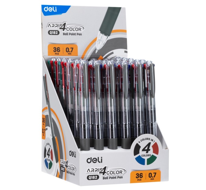Ручка шариковая автоматическая, четырехцветная, ARRIS Q182