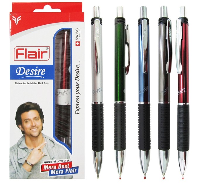 Ручка шариковая автоматическая, синий стержень, DESIRE 1189