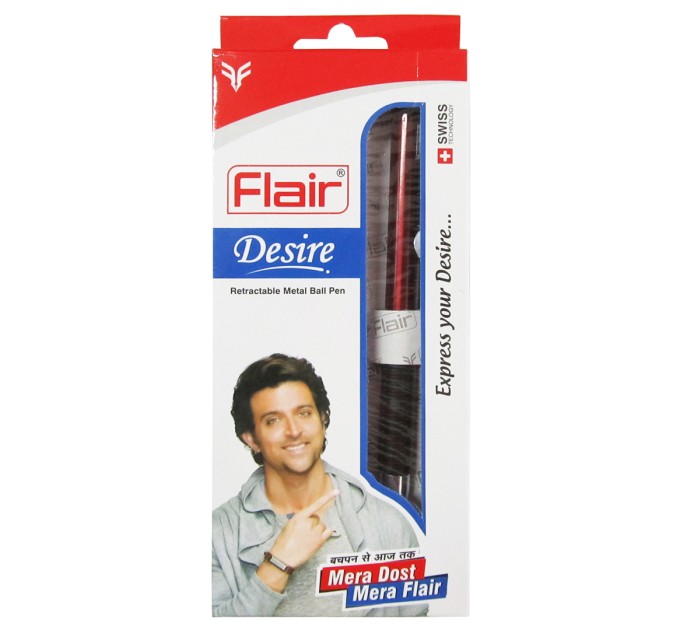 Ручка шариковая автоматическая, синий стержень, DESIRE 1189