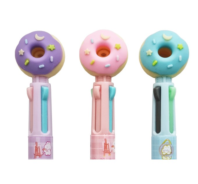 Ручка шариковая автоматическая, четырехцветная, DELICIOUS FOOD WB-55521