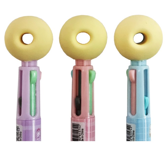 Ручка шариковая автоматическая, четырехцветная, DELICIOUS FOOD WB-55521