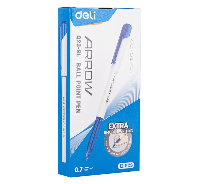 Ручка шариковая, синий стержень, 0.7 мм, ARROW Q23-BL