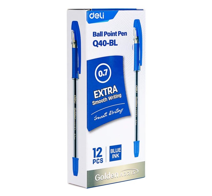 Ручка шариковая, синий стержень, «Golden Arris» CQ40-BL