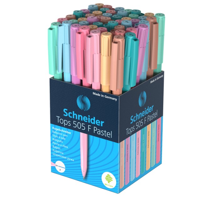 Ручка шариковая, синий стержень, 0.4 мм, Tops 505 F, корпус пастель ассорти 150520