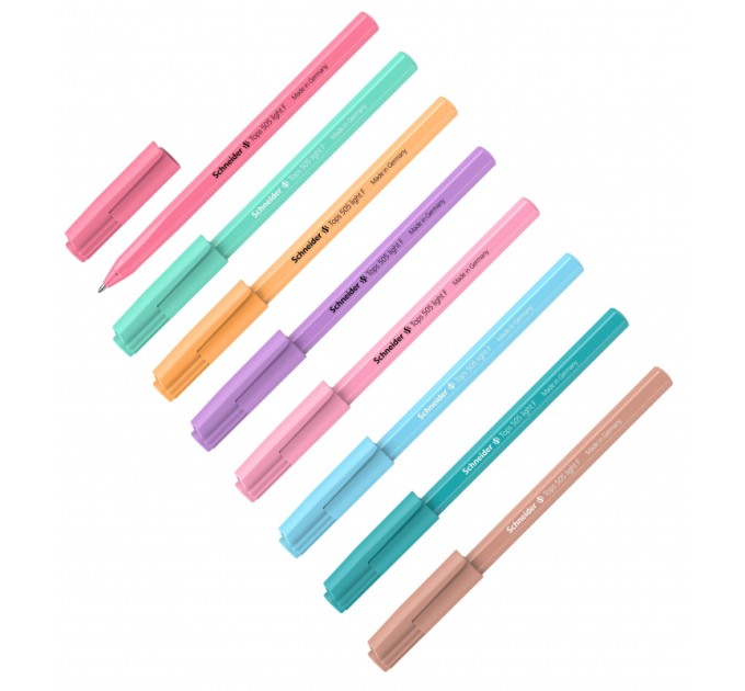 Ручка шариковая, синий стержень, 0.4 мм, Tops 505 F, корпус пастель ассорти 150520