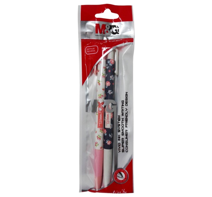 Набор ручек, синий стержень, 2 шт в блистере, WARM BRAW АВР82772bl