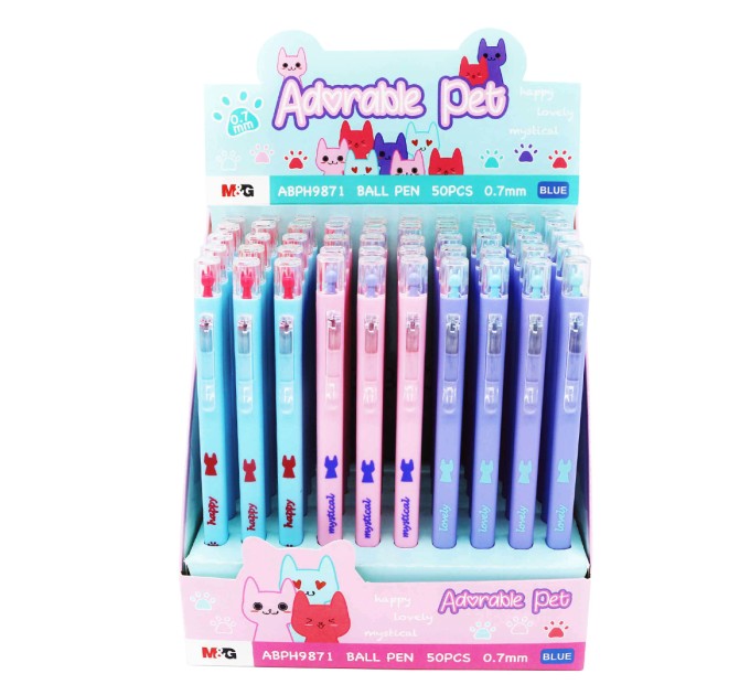 Ручка шариковая автоматическая, синий стержень, «Adorable Pet» АВРН9871