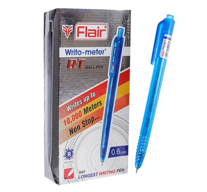 Ручка шариковая автоматическая, синий стержень, WRITO-METER RT 1311