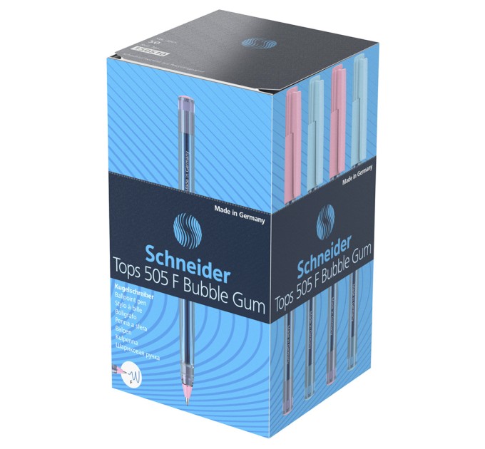 Ручка шариковая, синий стержень, Schneider «Tops 505 F Bubble Gum» 150510