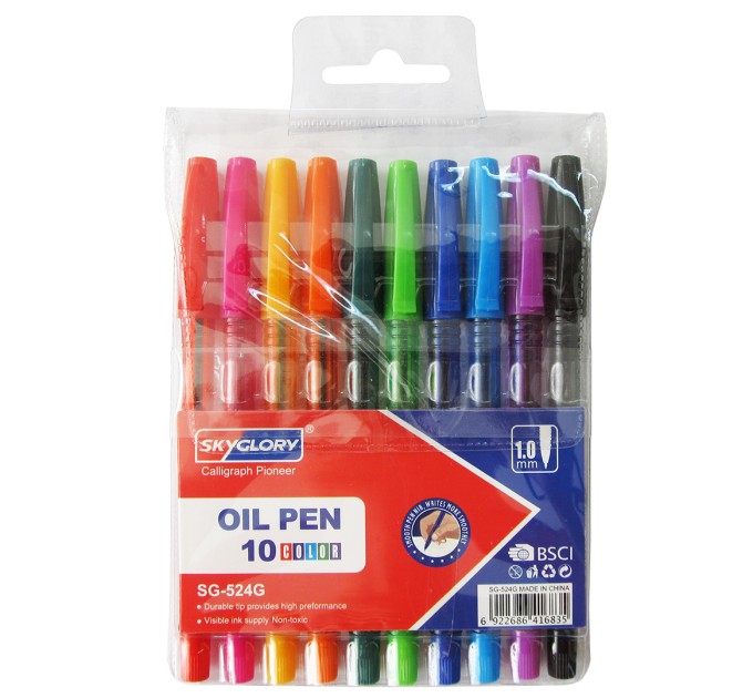 Набор ручек шариковых 10 цветов SG524G-10