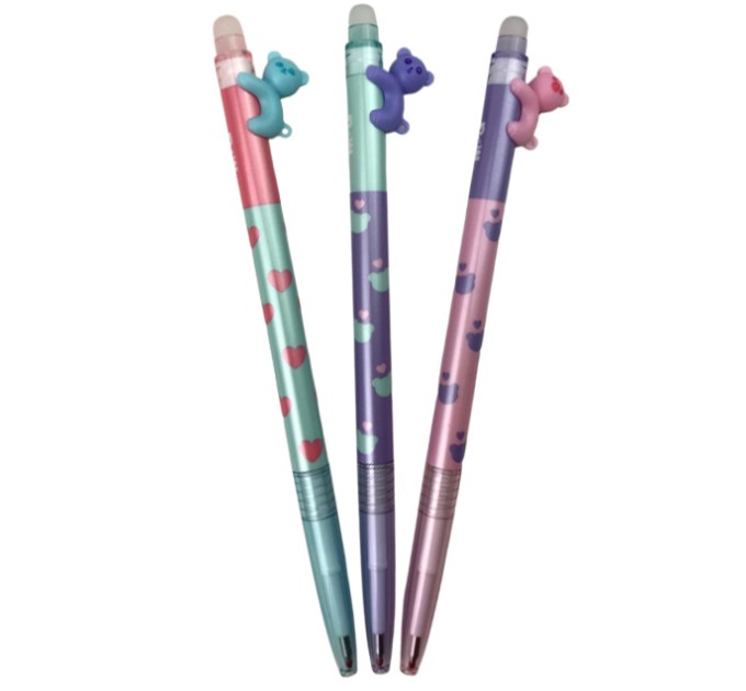 Ручка гелевая автоматическая, синий стержень, Пиши-Стирай, «ADORABLE PET» AKPH9572