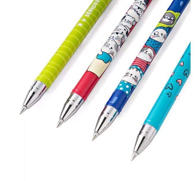 Ручка гелевая синяя, Пиши-Стирай, «SO MANY CATS» AKPB1479