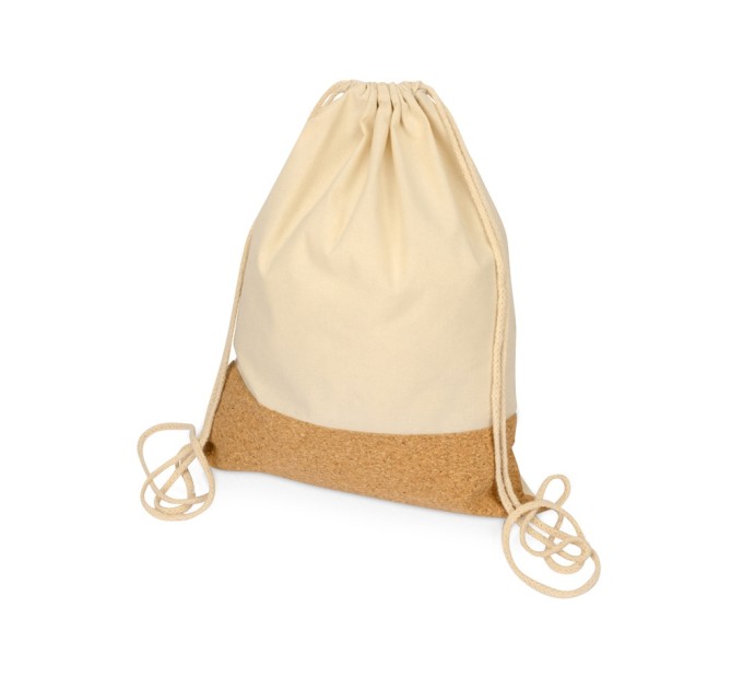 Рюкзак-мешок Corky хлопковый со вставкой из пробки