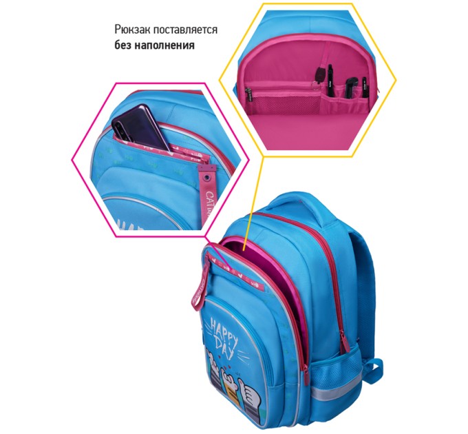 Рюкзак детский Ergo «Cats paw» 2 отделения, 4 кармана, ортопедическая ЭВА спинка RU06804