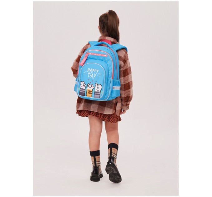 Рюкзак детский Ergo «Cats paw» 2 отделения, 4 кармана, ортопедическая ЭВА спинка RU06804