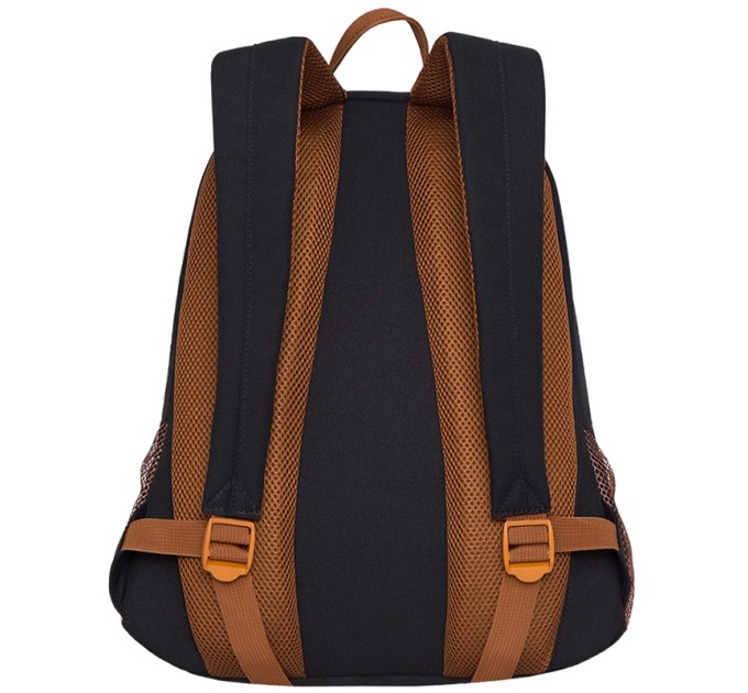 Рюкзак ученический Grizzly, 2 отделения, 2 кармана, анатомическая спинка, черный RD-041-3/5