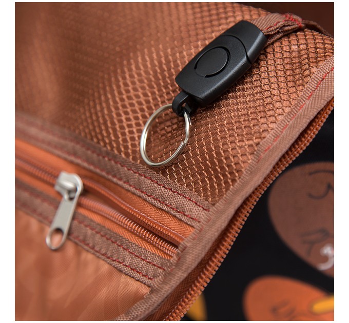 Рюкзак ученический Grizzly, 2 отделения, 2 кармана, анатомическая спинка, черный RD-041-3/5