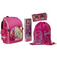 Ранец «Barbie», розовый, в наборе: мешок для обуви, пенал и кукла «Barbie» в подарок BRCB-ET3-118-SET31_p