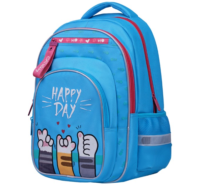 Рюкзак детский Ergo «Cats paw» 2 отделения, 4 кармана, ортопедическая ЭВА спинка RU06804