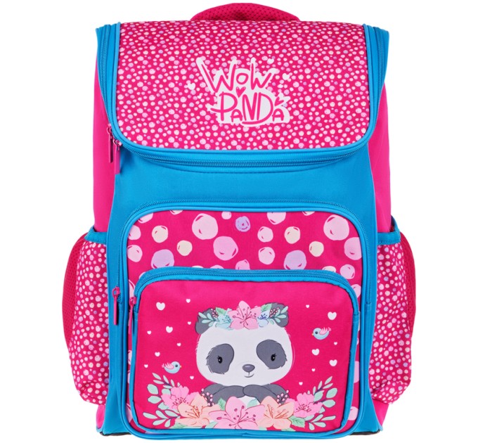 Ранец школьный Happy School «Panda», 1 отделение, 4 кармана, ортопедическая спинка Uni_17682