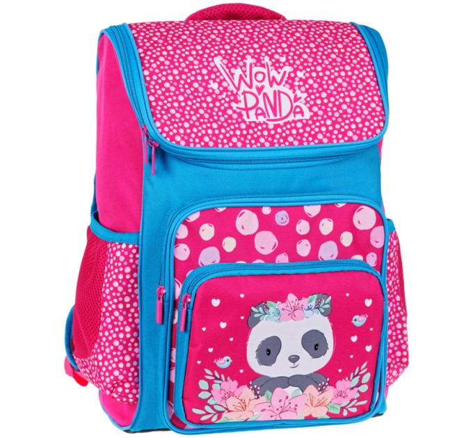 Ранец школьный Happy School «Panda», 1 отделение, 4 кармана, ортопедическая спинка Uni_17682