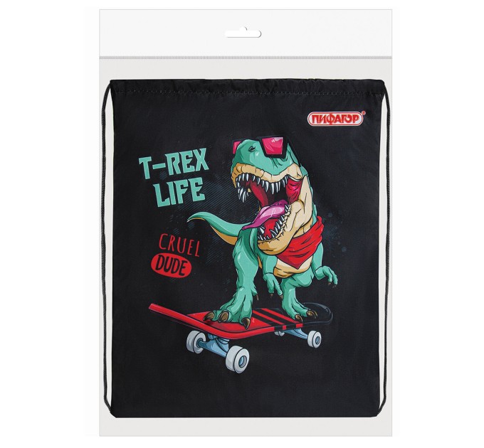 Мешок для обуви, 1 отделение, 40х32 см, «T-Rex» 271606