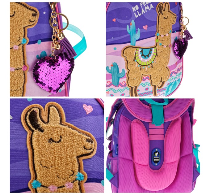 Ранец школьный Expert «Lama», 2 отделения, 2 кармана, ортопедическая спинка RU05123