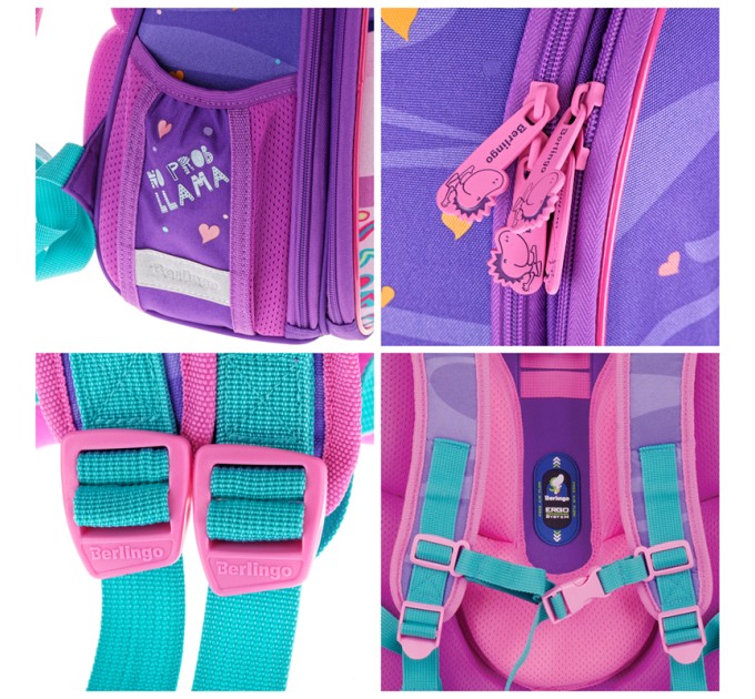 Ранец школьный Expert «Lama», 2 отделения, 2 кармана, ортопедическая спинка RU05123