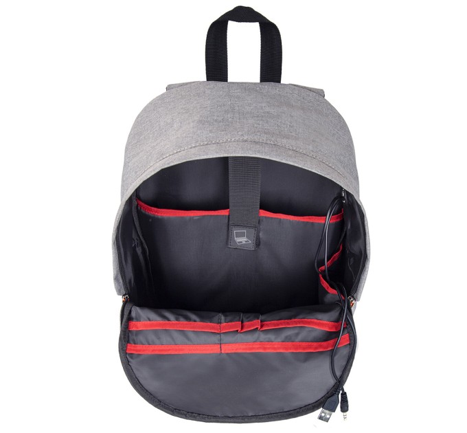 Рюкзак URBAN универсальный, USB-порт, «Energy», серый, 1 отделение 270806